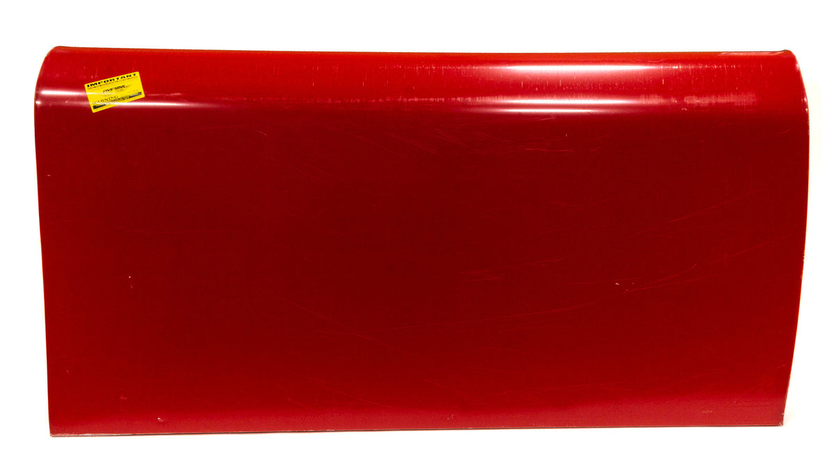 Porte en aluminium ABC rouge, côté droit