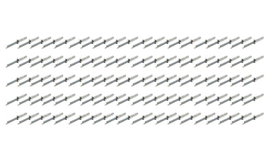 Petits rivets à tête argentée 100 pièces, tige longue de 3/16 po