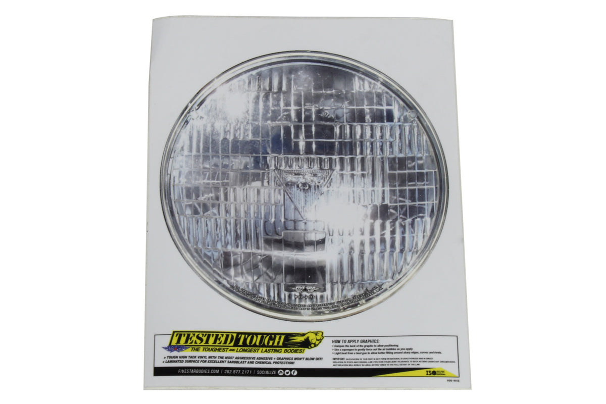Univer. Autocollant de phare 7,25 po de diamètre
