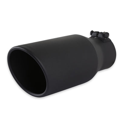 Embout d'échappement noir en acier inoxydable