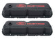 Black Steel Valve Cover Set w/Mustang Logo