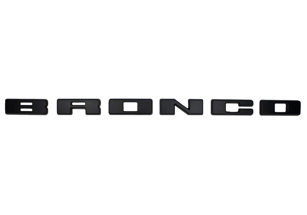 Bronco Grille Lettering Overlay Kit - Black