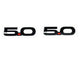 Écussons d'ailes noires 5.0L pour Mustang 2015-2023