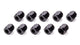#4 Écrous de tube en aluminium (paquet de 10) noirs