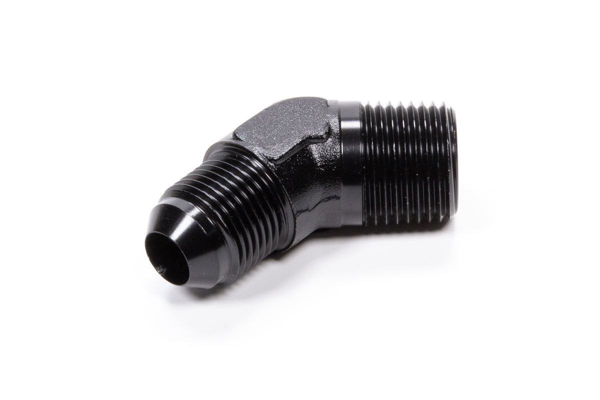 Raccord adaptateur à 45 degrés #8 x 1/2 MPT noir