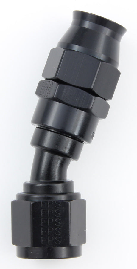 Raccord de tuyau #6 30° PTFE noir