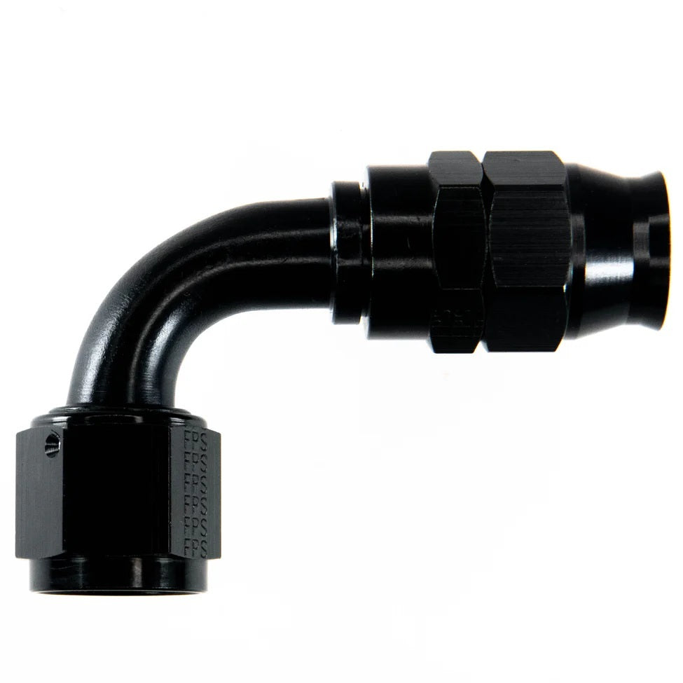 Raccord de tuyau #12 90 Degrés PTFE Noir
