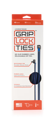 Colliers de serrage 30 cm noirs/bleus réutilisables, pack de 48