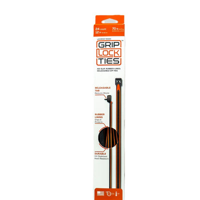 Colliers de serrage desserrables 30 cm noirs/oranges - paquet de 24