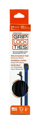 Colliers Serre-Câbles 12.7cm Réutilisables Noir / Bleu Paquet de 24