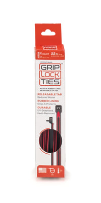 Colliers de serrage réutilisables 5" noir/rouge (24 pièces)