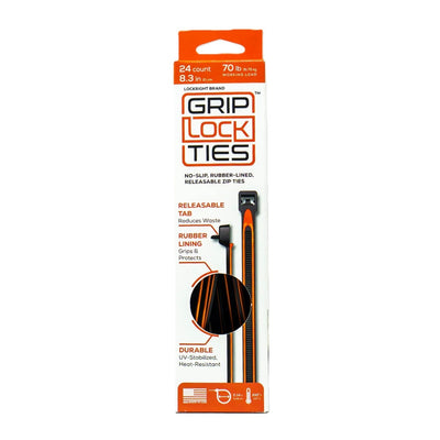 Attache-câbles 20cm Réutilisables Noir/Orange Pack de 24