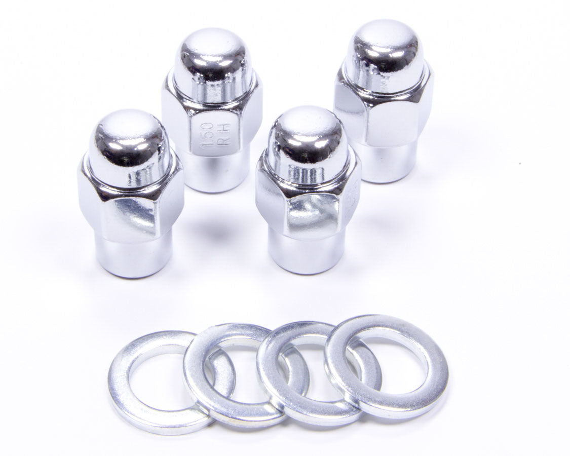 Écrous de roue 1/2 po standard magnétiques chrome paquet de 4