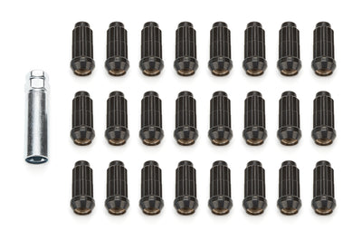 Kit de 6 écrous noirs chromés de petit diamètre 14 mm x 1,50