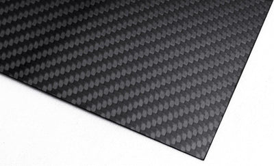 Feuille de fibre de carbone véritable finition brillante 49,3 cm x 122 cm