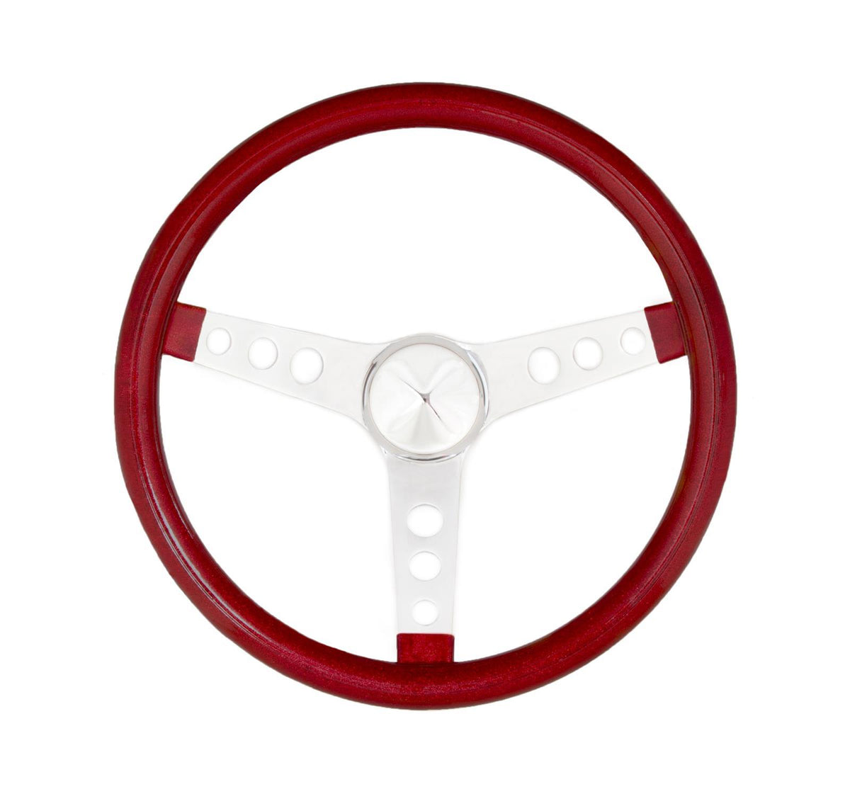 Volant Mtl Rouge Flak/Rayons Chrm 15