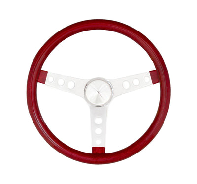 Steering Wheel Mtl Flake Red/Spoke Chrm 15