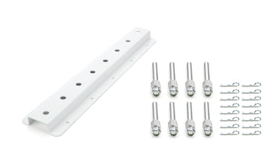 Fixations murales pour rack antichoc doubles 20 po blanc