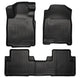 Tapis de sol noirs pour Ford Mustang 2010-2014, avant et 2e rangée