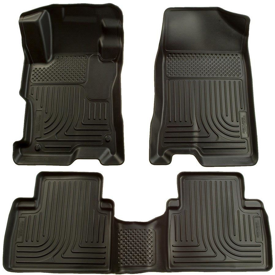 Tapis avant/arrière noirs pour Honda Civic 06-11
