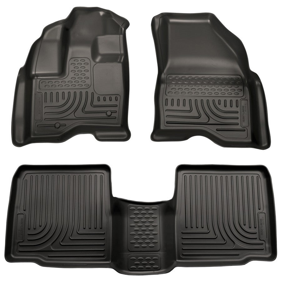 10-  Tapis de sol avant/deuxième rangée pour Ford Taurus, noirs