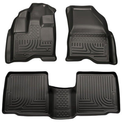 10-  Tapis de sol avant/deuxième rangée pour Ford Taurus, noirs