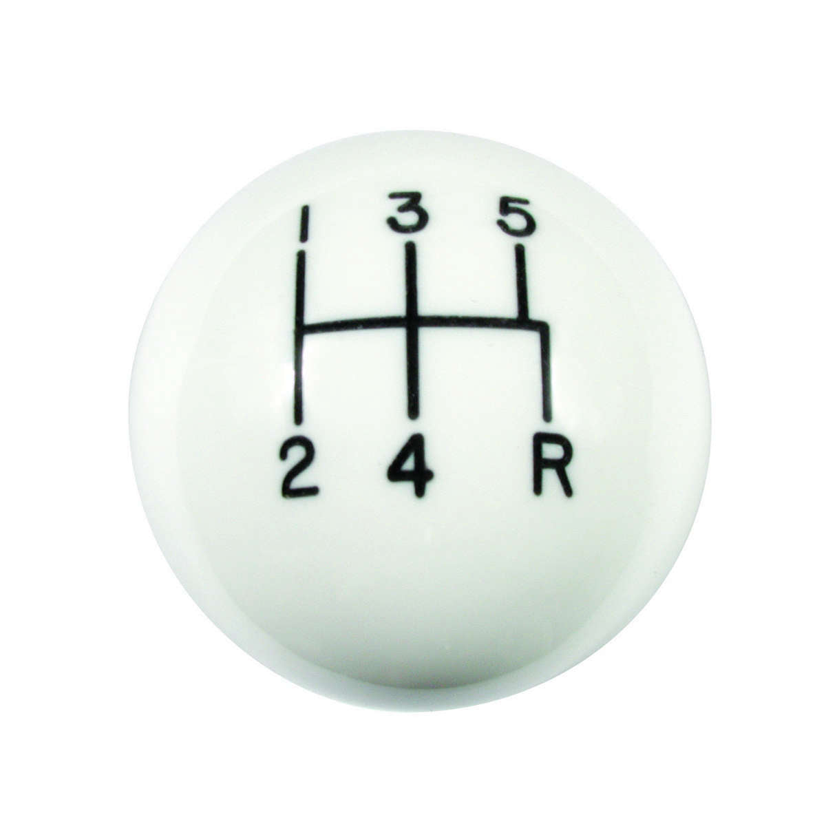Pommeau de Levier de Vitesse Classique Blanc Mustang 5 Vitesses