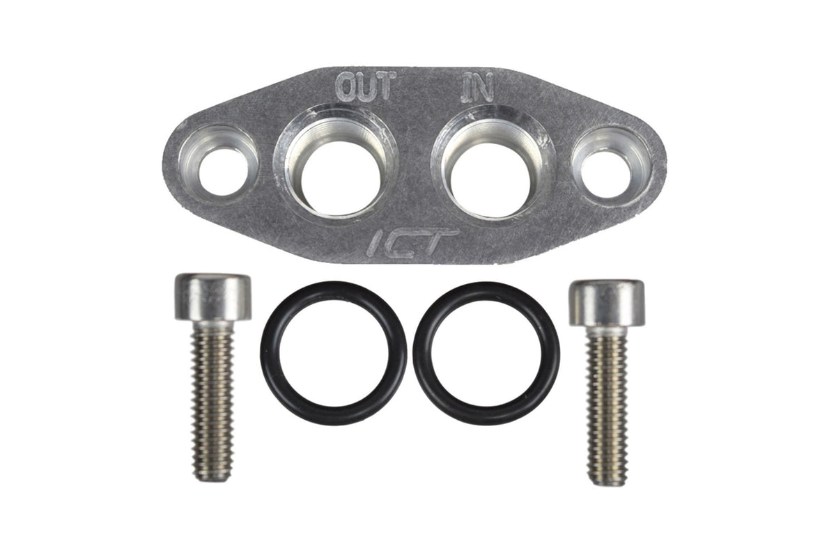 Adaptateur de refroidisseur d'huile -6AN ORB Joint torique entrée/sortie