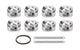 Jeu de pistons bombés BBC, alésage de 4,530 po, +45 cc