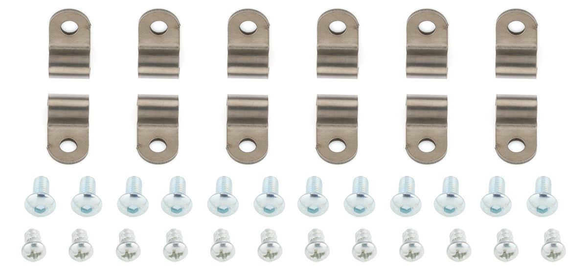 1/4in Stainless Steel Single Line Clamps 12Pk
