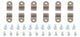 1/4in Stainless Steel Single Line Clamps 12Pk