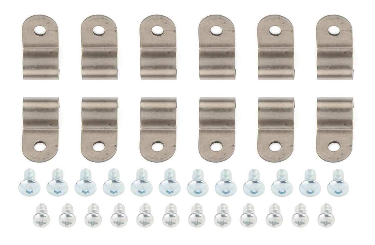 3/8in Stainless Steel Single Line Clamps 12Pk