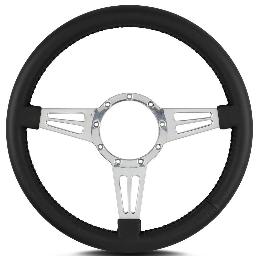 Volant Mark 4 à double fente poli, avec enjoliveur noir