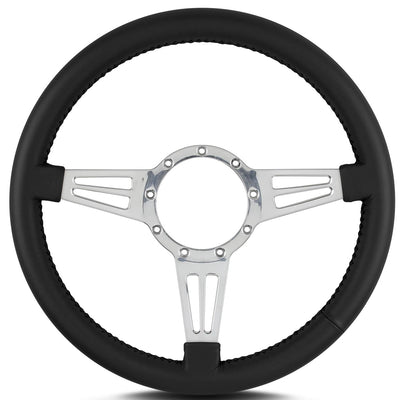 Volant Mark 4 à double fente poli, avec enjoliveur noir