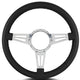 Volant Mark 4 à double fente poli, avec enjoliveur noir
