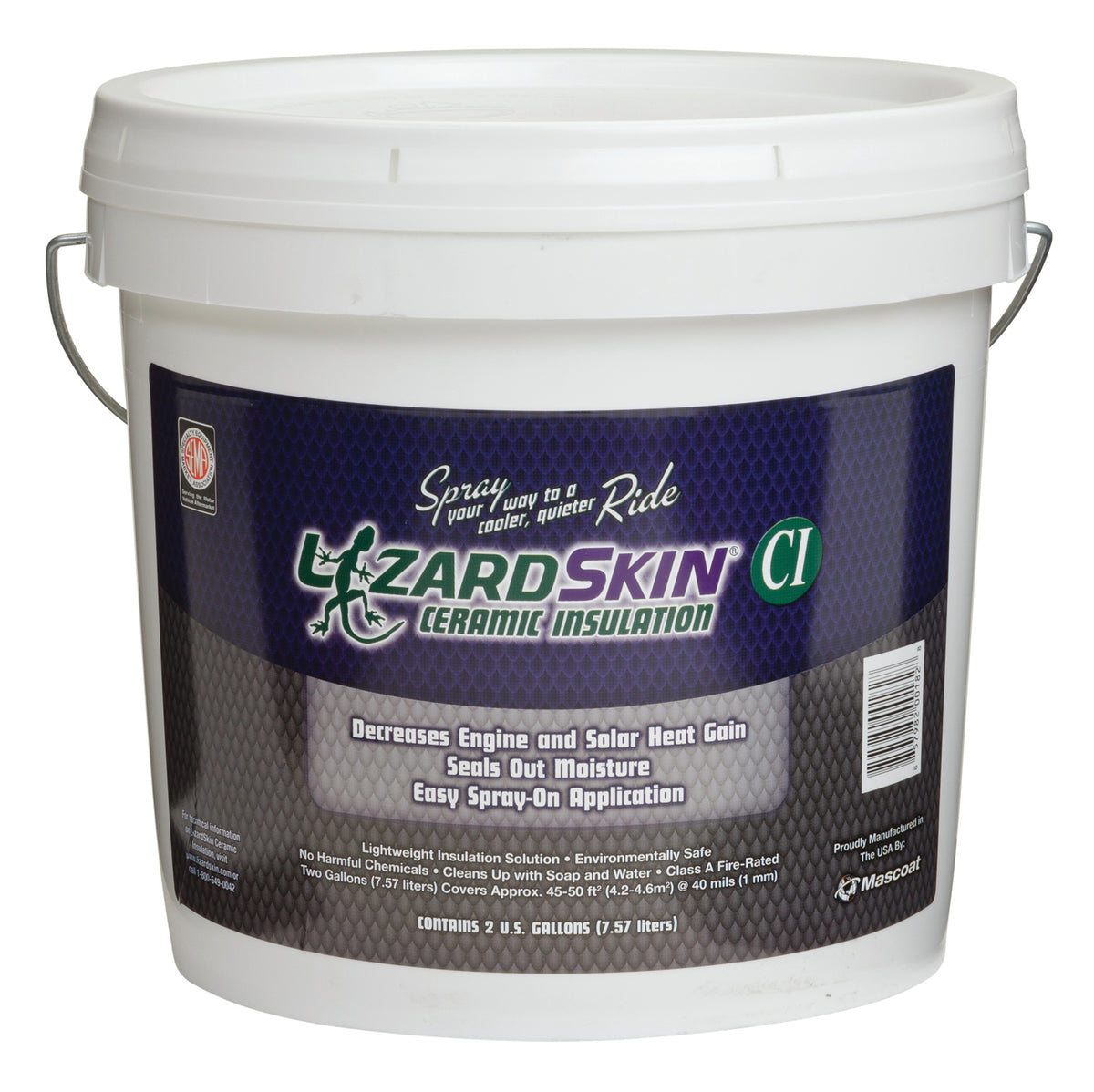 Seau de 2 gallons d'isolant en céramique blanche