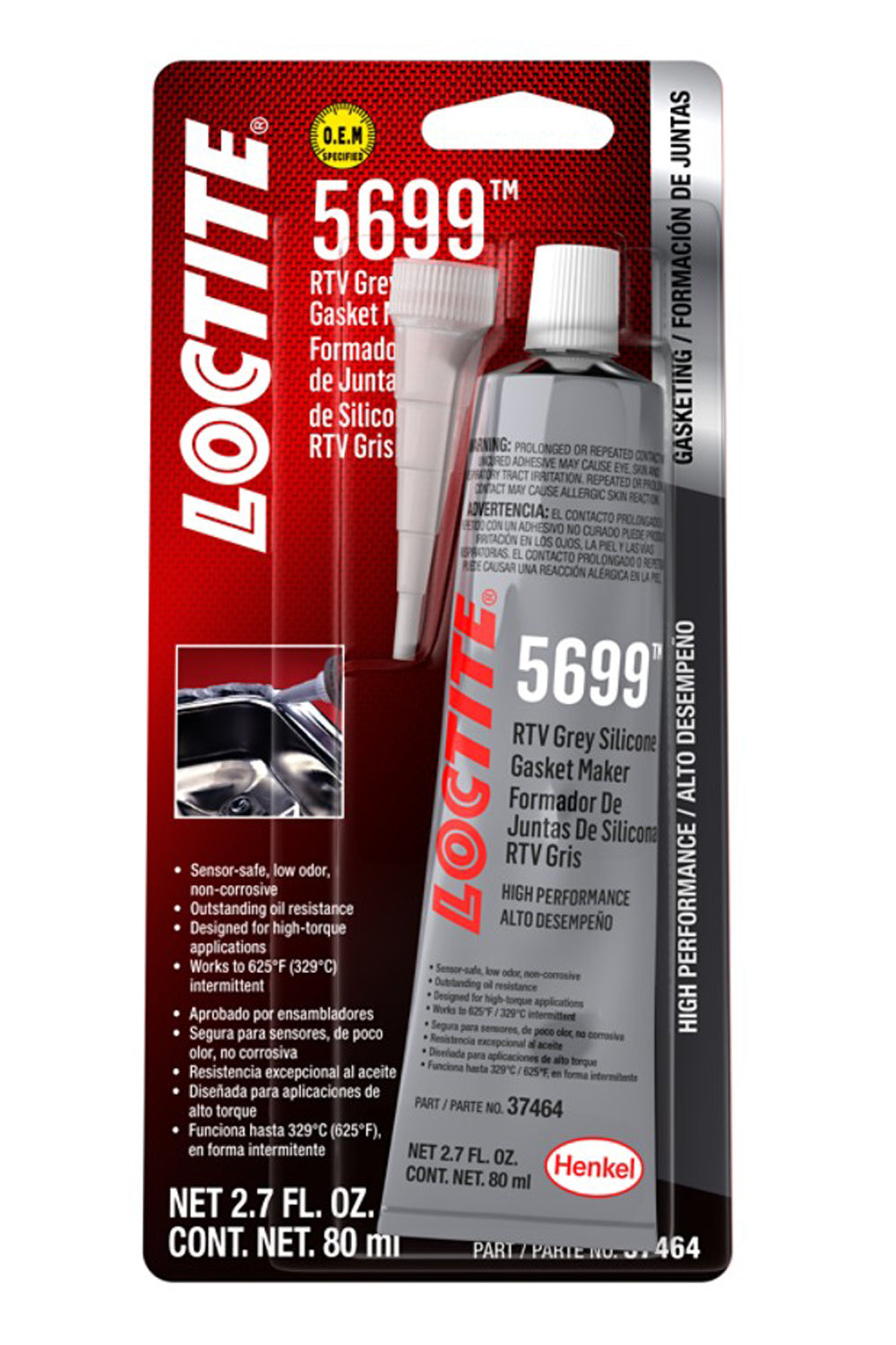 Silicone RTV 5699 Gris 80 ml/2,7 oz