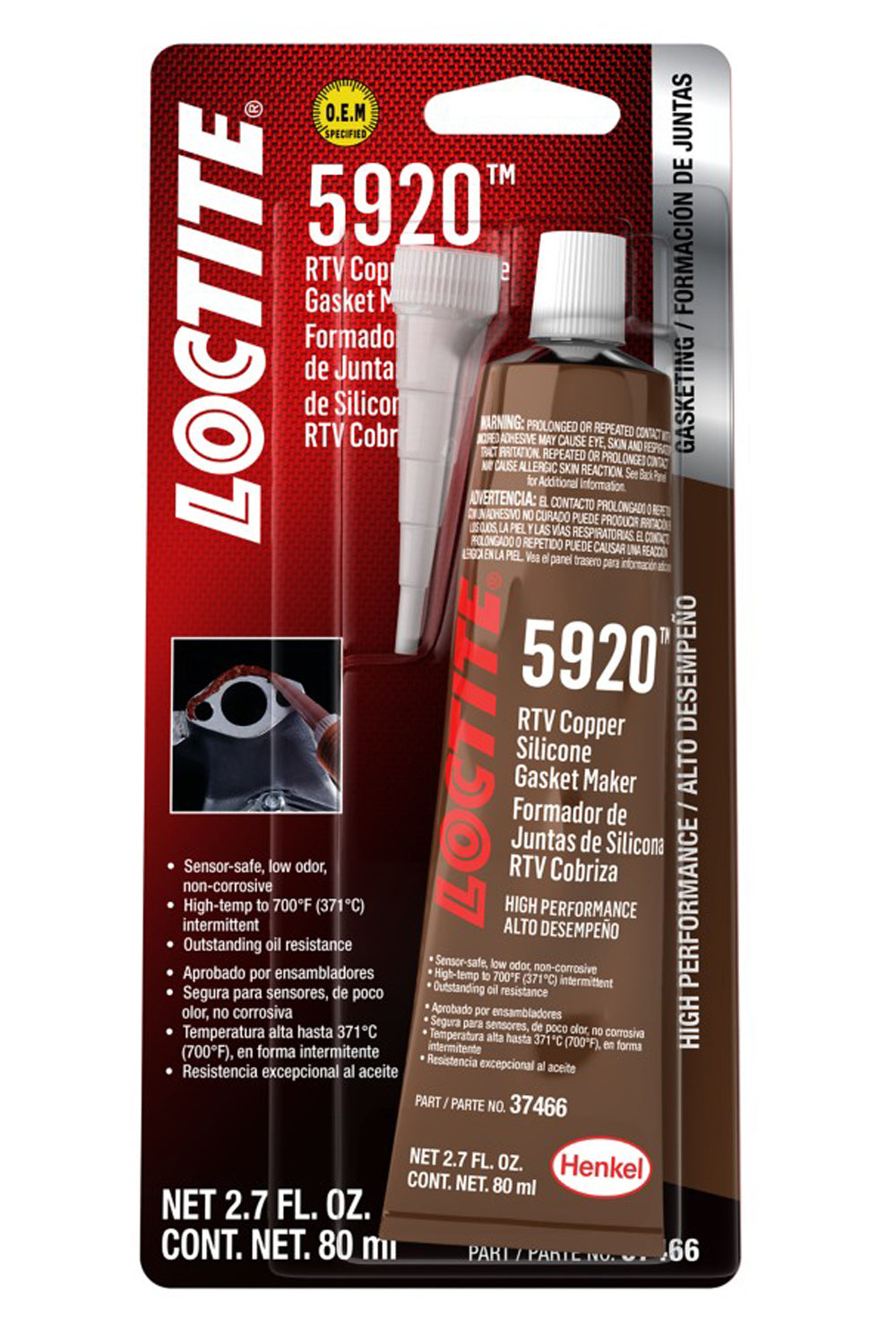 RTV 5920 Silicone Cuivre 80ml/2.7oz