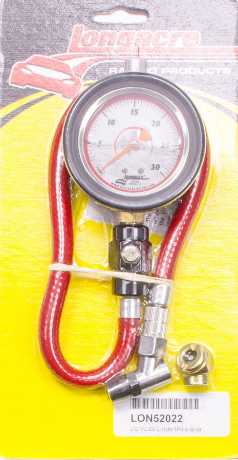 Manomètre de pneu 0-30PSI 2.5in GID Rempli de liquide