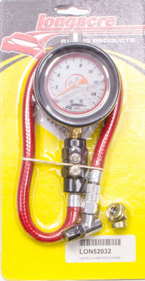 Manomètre à pneus 0-15PSI 2.5in GID Double Purge