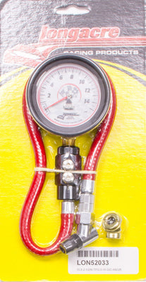 Manomètre de Pression des Pneus 0-15PSI 2.5in GID Double Purge Deluxe
