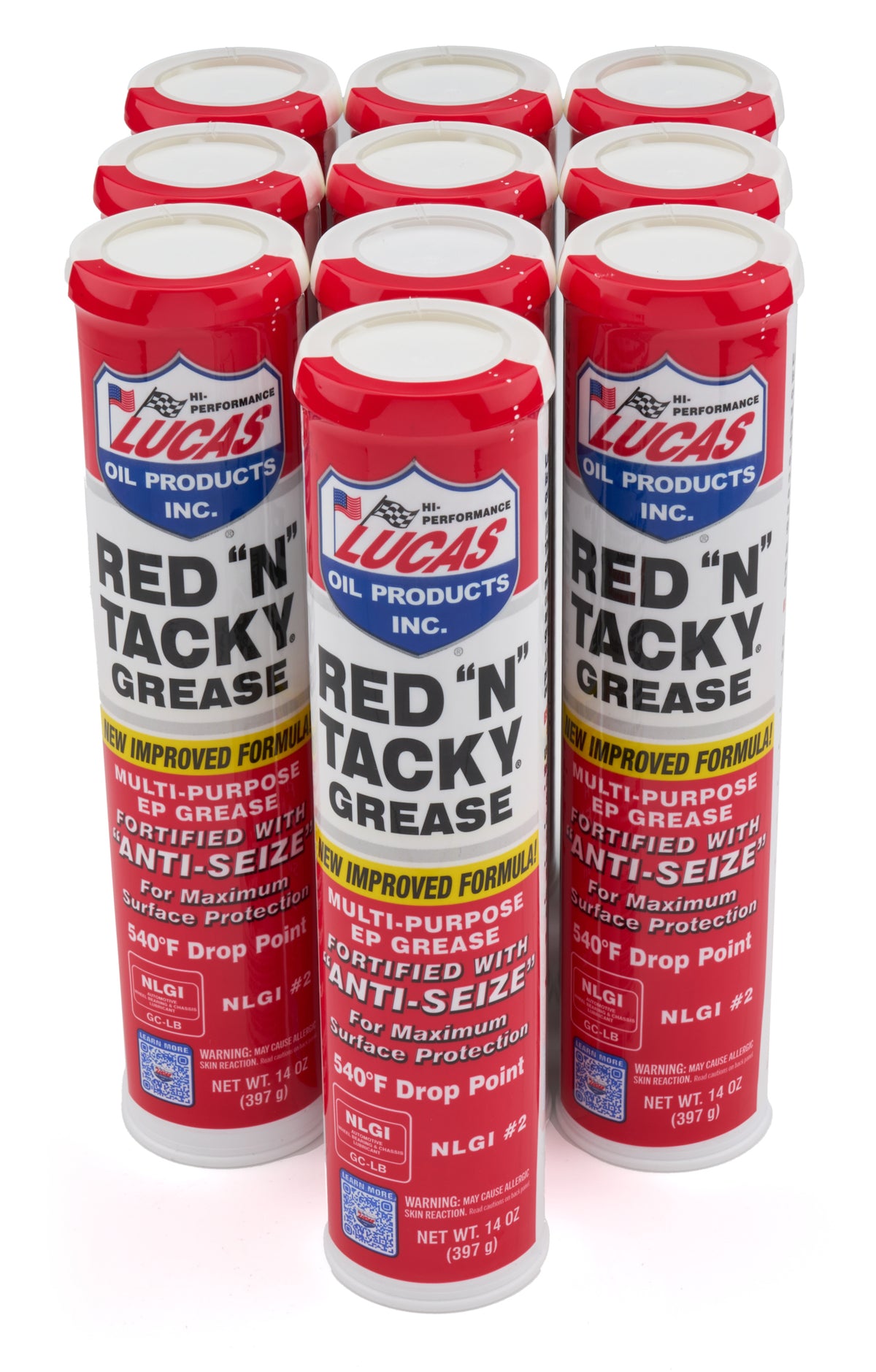 Graisse Red-N-Tacky, boîte de 10 cartouches de 14 oz