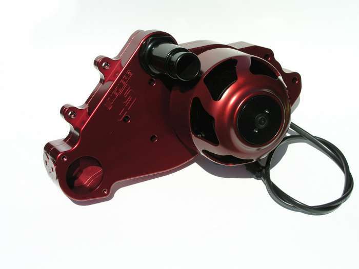 Pompe à eau électrique usinée SBC LS1 – Rouge