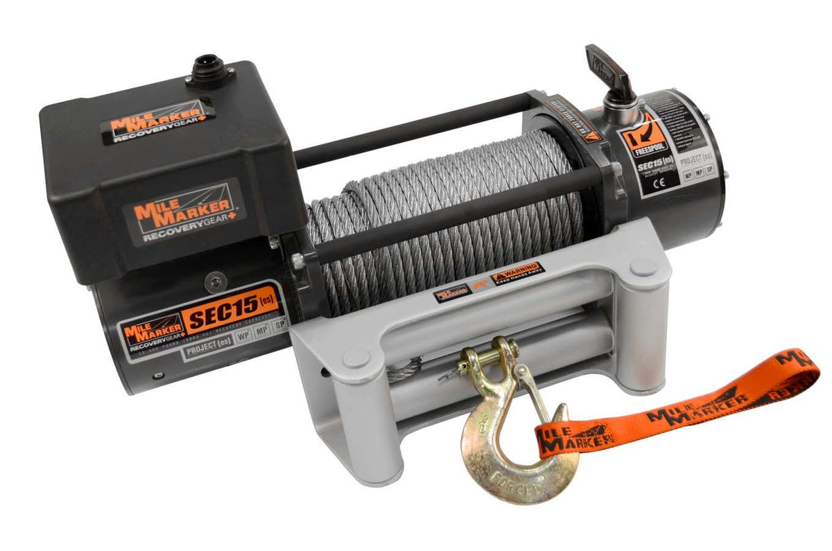 Treuil 15000 lb avec guide-câble à rouleaux et télécommande de 3,6 m