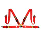 Corsa Harness 4 Point 3x3 Red Clip in  Cam