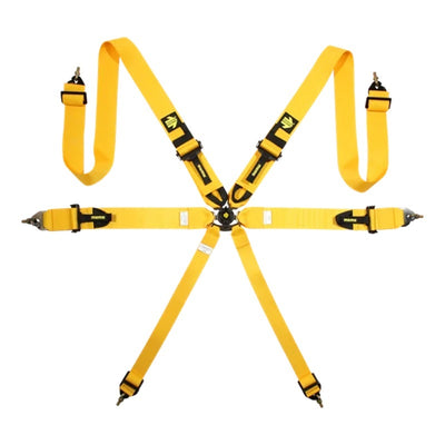 Corsa Harnais 6 points 3x3x2 Jaune Fixation à clip Cam