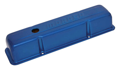 Caches culbuteurs en aluminium SBC - Revêtement en poudre bleu