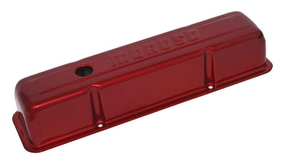 Caches-culbuteurs en aluminium de petit bloc Chevrolet - Rouges thermolaqués