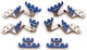 Kit de faisceau électrique bleu pour cache-culbuteurs à boulon central SBC