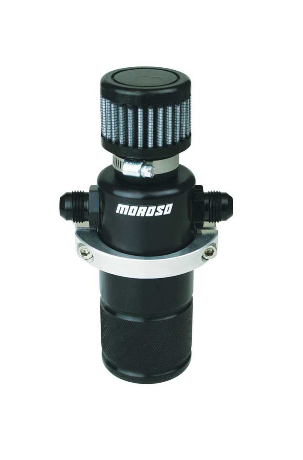 Réservoir de reniflard compact en billette d'aluminium noire